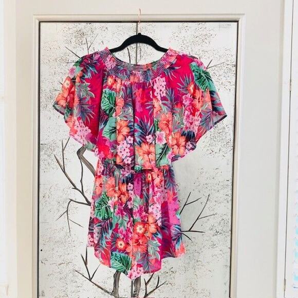 Show Me Your Mumu $148 Womens Small Multi Floral Print Rosarita Strapless Romper - Picture 2 of 15